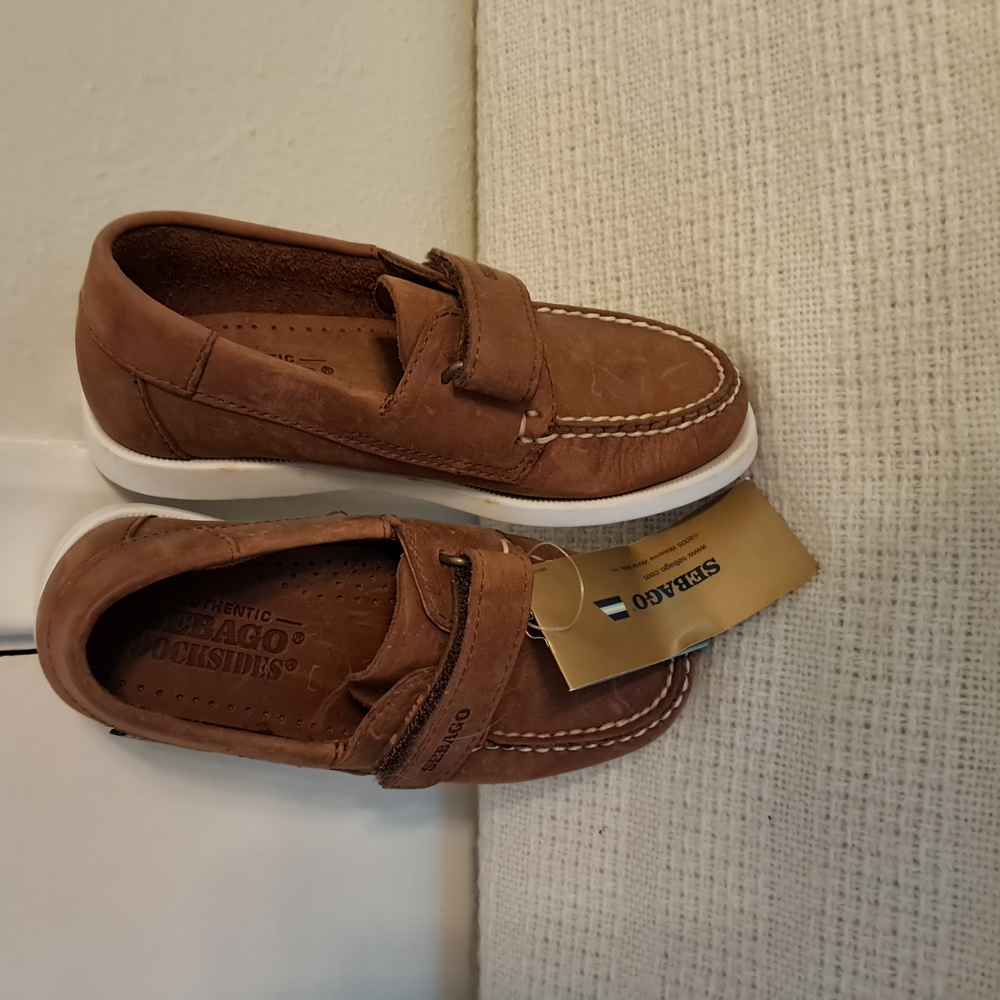 Sebago Brown Moccasins Classic Slip-On Style